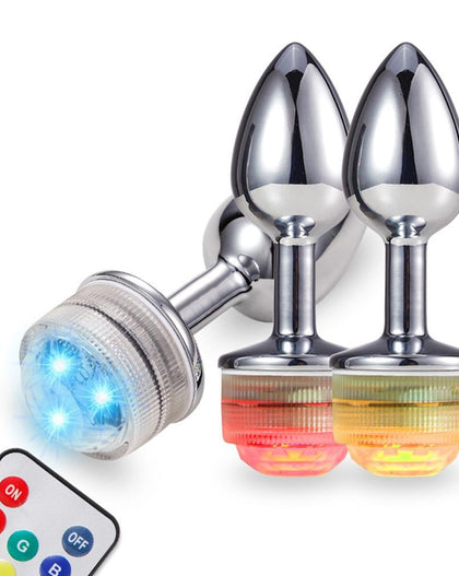 LED Colorful Butt Plug with Remote Control