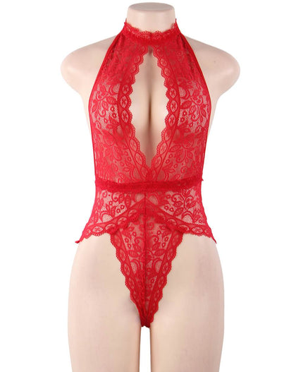 Red Exquisite Lace Teddy